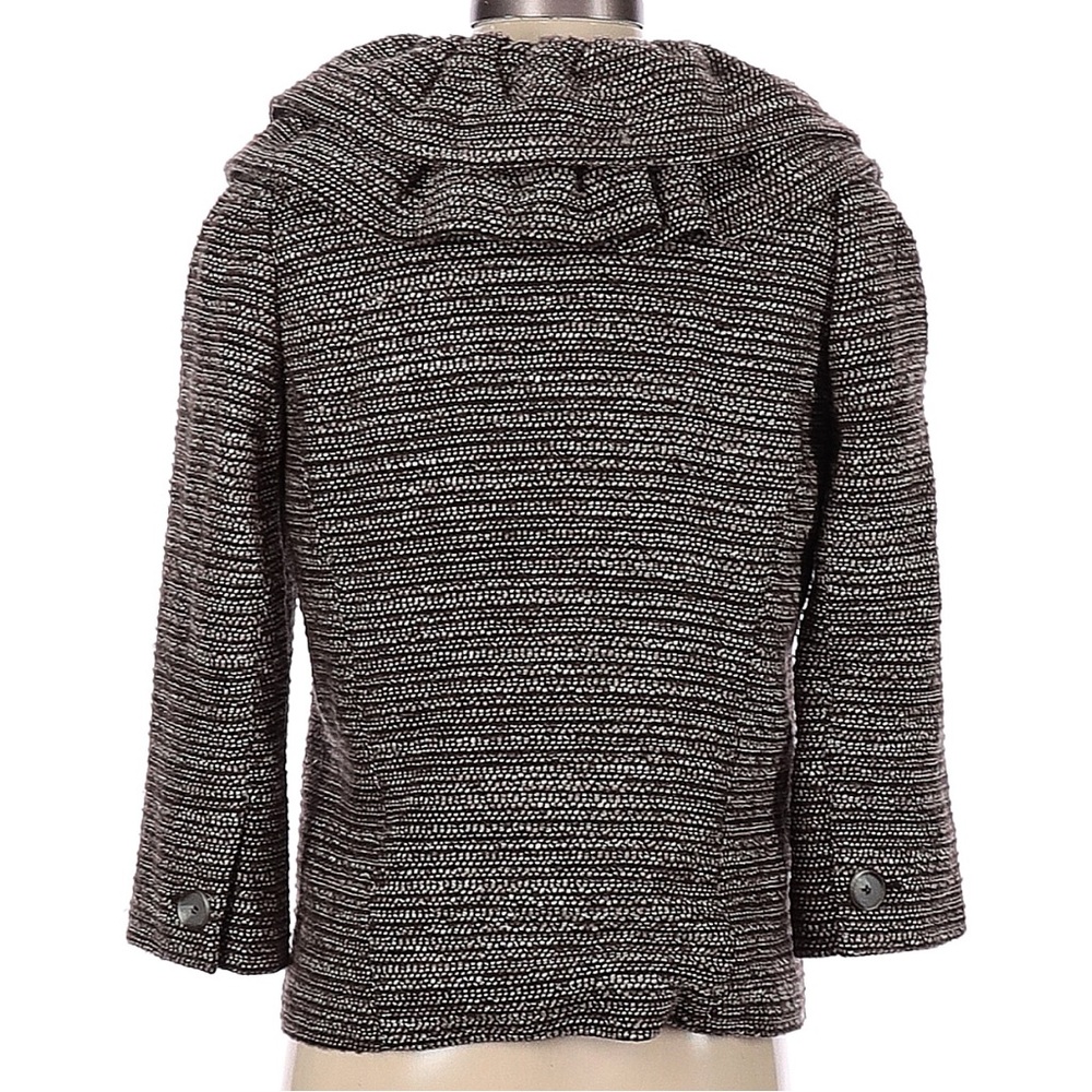 Ann Taylor Textured Black and Gray Wool Blend Blazer Size 4 - Picture 2 of 3